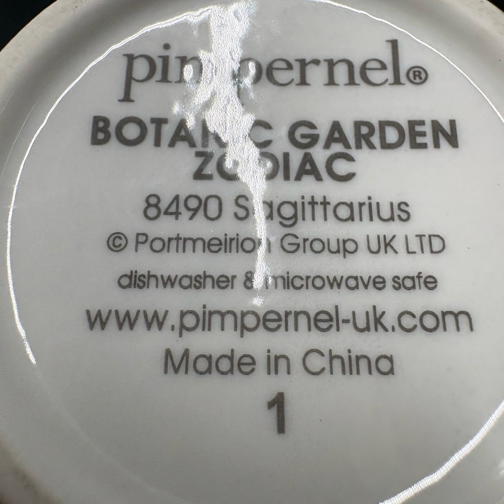 Pimpernel Botanic Garden Zodiac Sagittarius Bath & Body Accessory - White